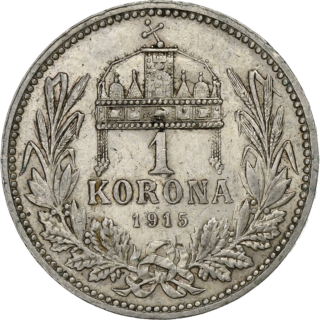 Hungary, Franz Joseph I, Korona, 1915, Kremnica, Silver, AU(50-53), KM:492