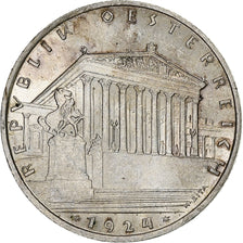 Austria, Schilling, 1924, Vienna, Silver, MS(60-62), KM:2835
