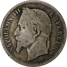 Francia, Franc, Napoléon III, 1866, Paris, Argento, MB, Gadoury:463, KM:806.1