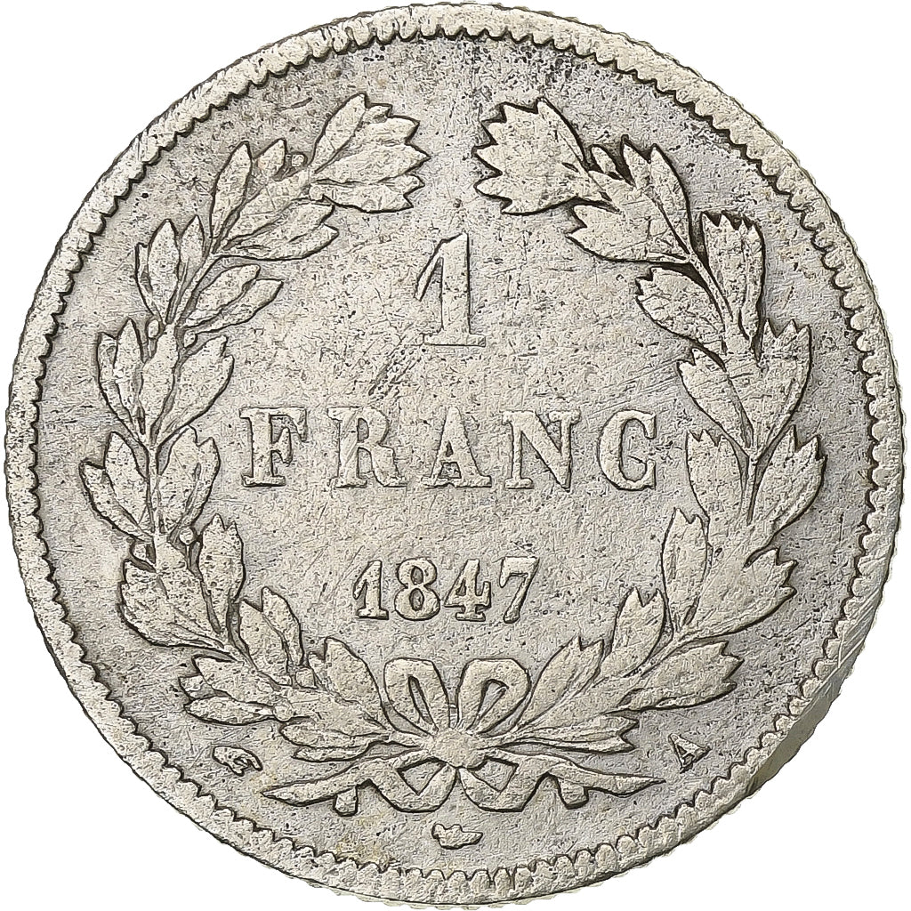 France, Franc, Louis-Philippe, 1847, Paris, Argent, TB, Gadoury:453, KM:748.1