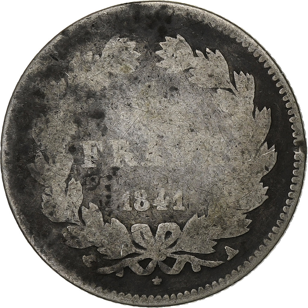 France, Franc, Louis-Philippe, 1841, Paris, Silver, F(12-15), Gadoury:453