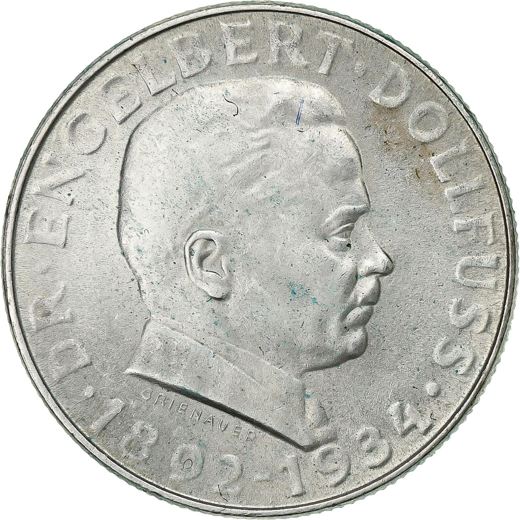 Áustria, 2 Schilling, 1934, Prata, AU(55-58), KM:2852