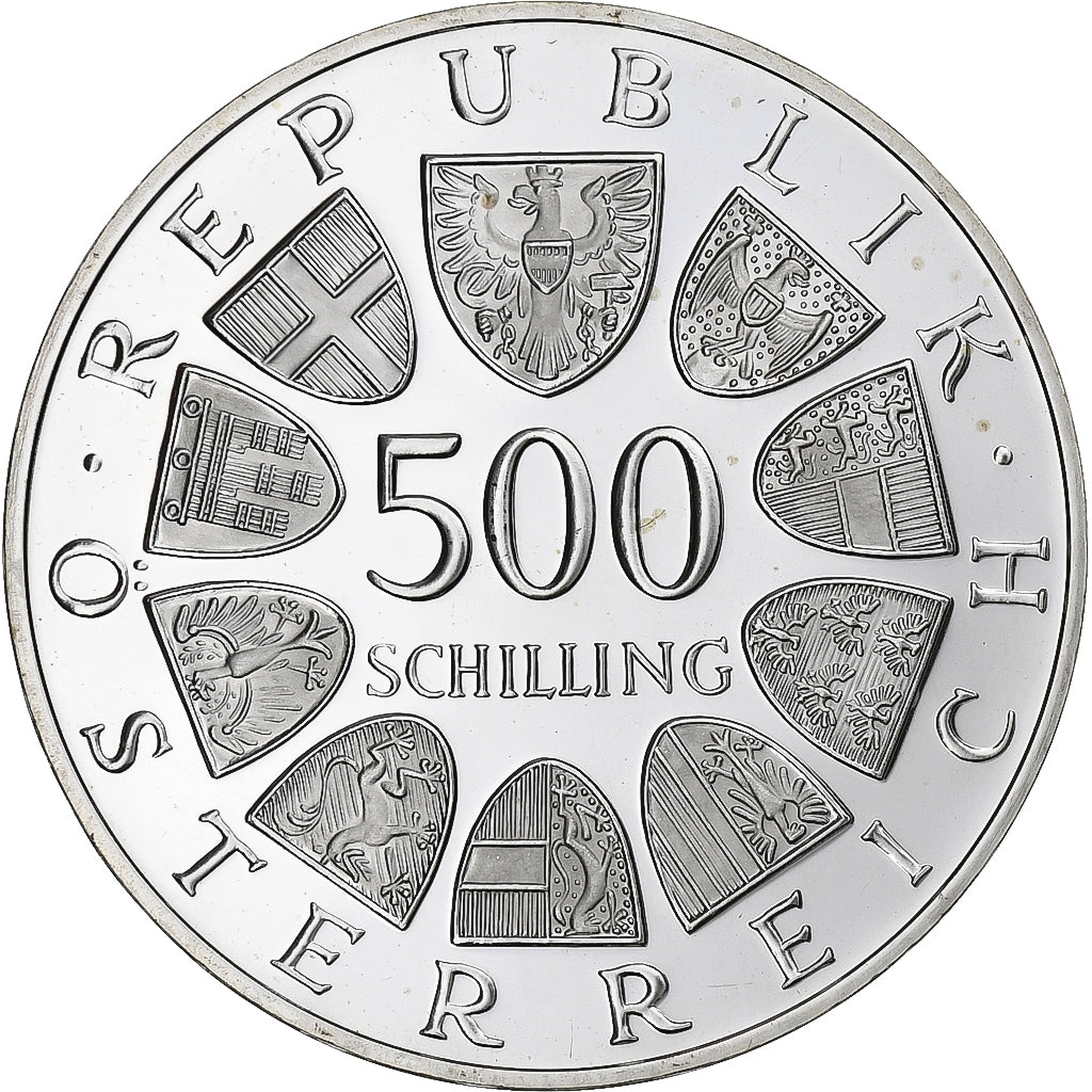 Austria, 500 Schilling, 1983, Vienna, Prueba, Plata, FDC, KM:2961