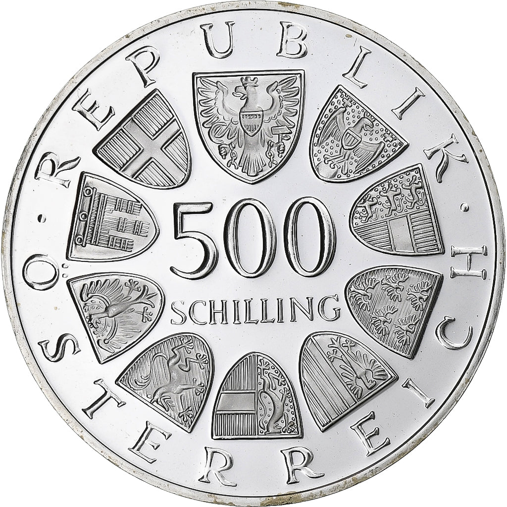 Austria, 500 Schilling, 1983, Vienna, Prueba, Plata, FDC, KM:2962