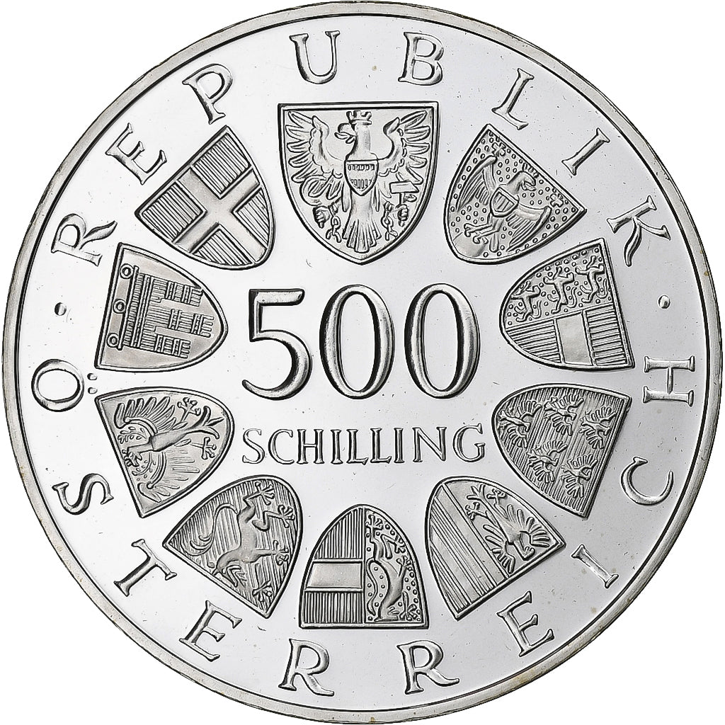 Austria, 500 Schilling, 1983, Vienna, Prueba, Plata, FDC, KM:2963
