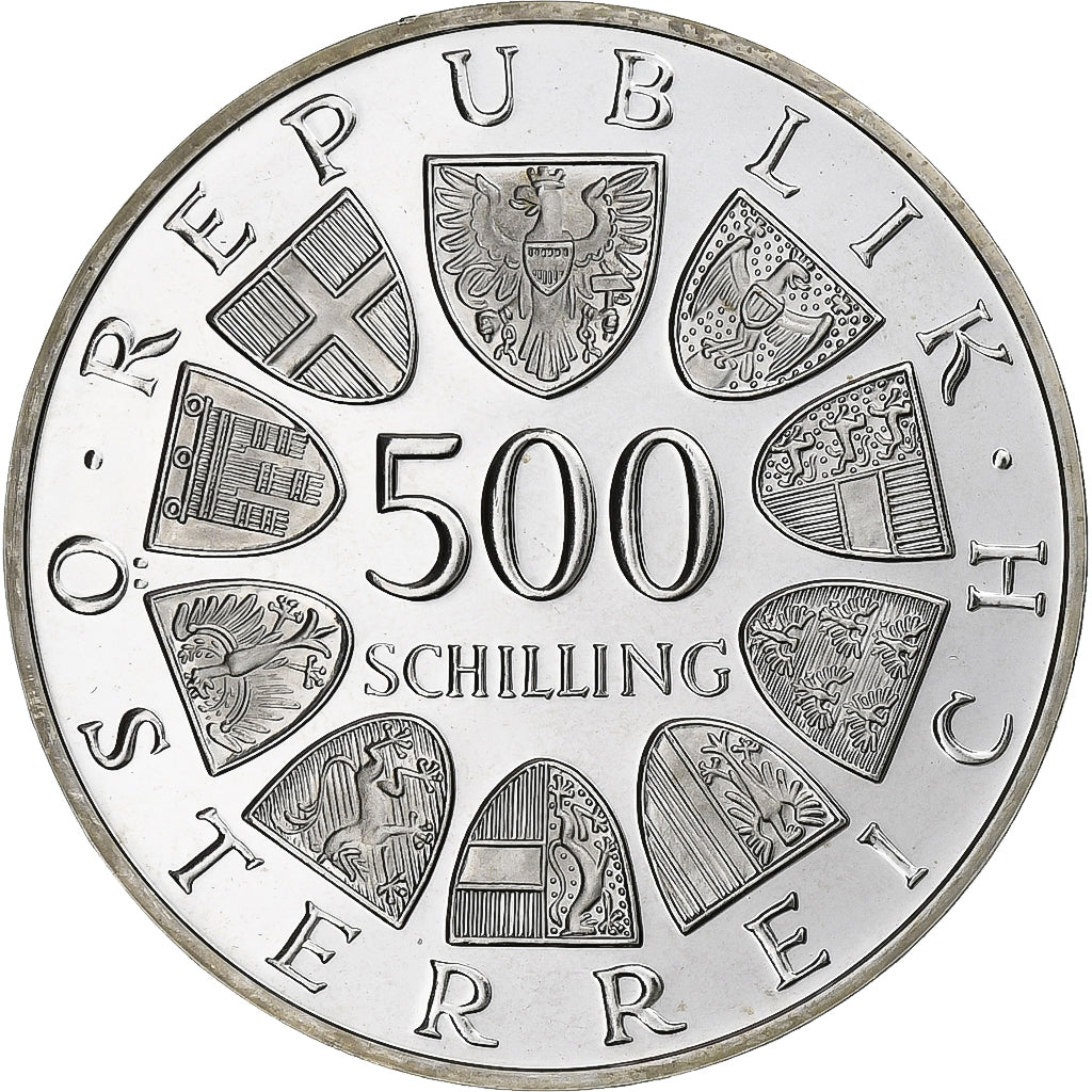 Oostenrijk, 500 Schilling, 1983, Vienna, Proof, Zilver, FDC, KM:2964