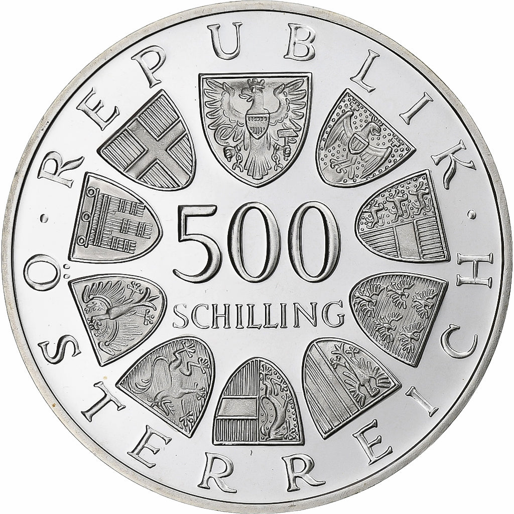 Austria, 500 Schilling, 1984, Vienna, Proof, Srebro, MS(65-70), KM:2967