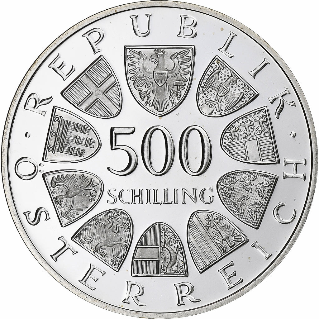 Austria, 500 Schilling, 1984, Vienna, FS, Argento, FDC, KM:2969