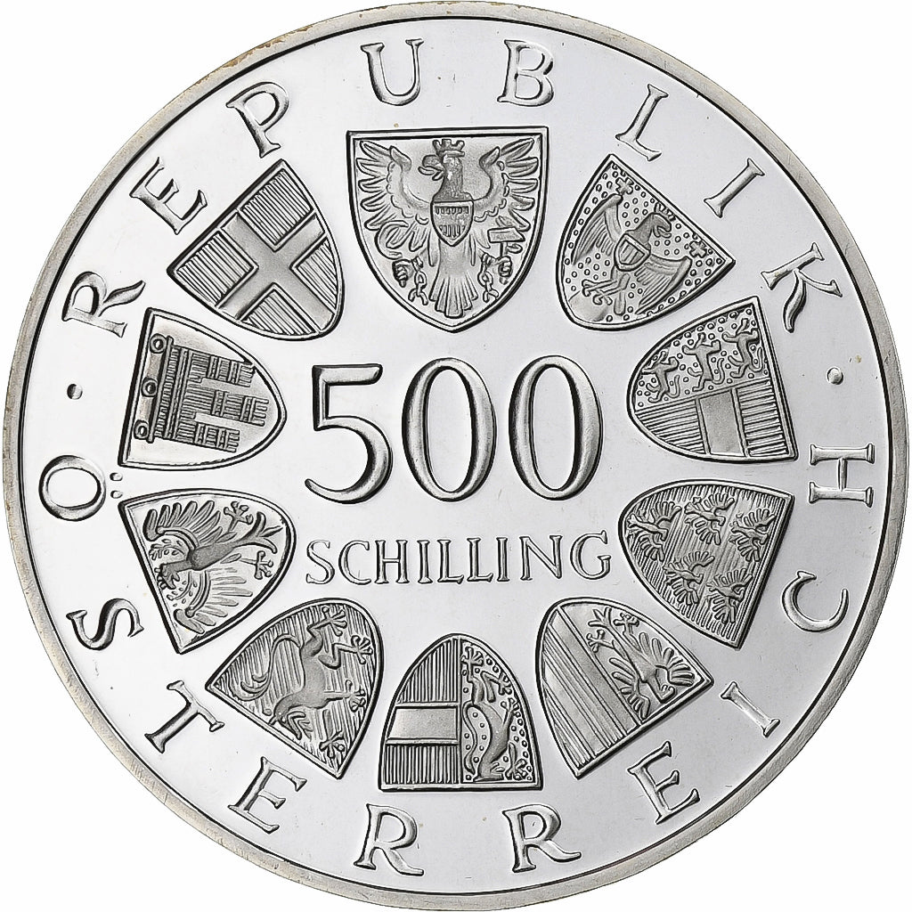 Austria, 500 Schilling, 1984, Vienna, Prueba, Plata, FDC, KM:2971
