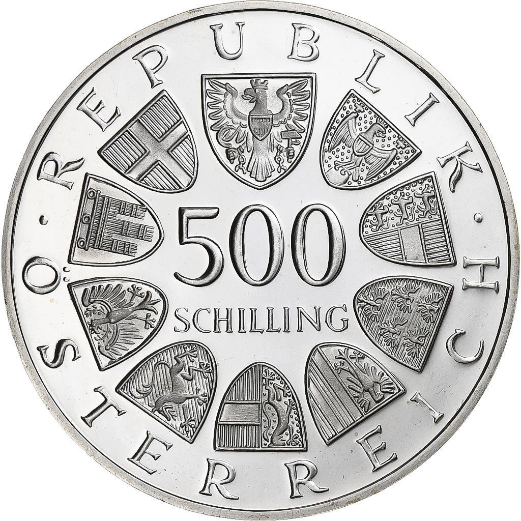 Austria, 500 Schilling, 1985, Vienna, Prueba, Plata, FDC, KM:2972