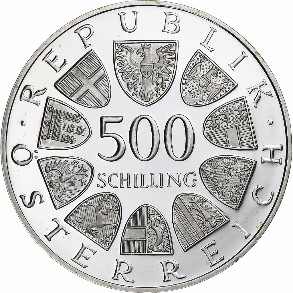 Austria, 500 Schilling, 1985, Vienna, Prueba, Plata, FDC, KM:2973