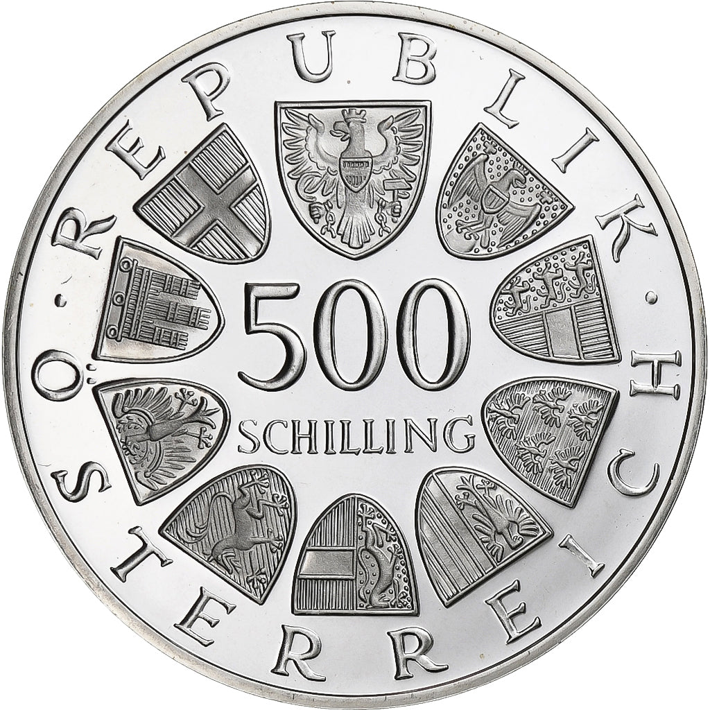 Austria, 500 Schilling, 1985, Vienna, Proof, Silver, MS(65-70), KM:2974