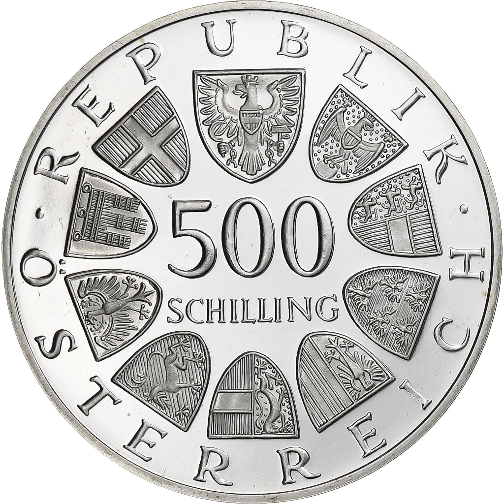 Austria, 500 Schilling, 1986, Vienna, Prueba, Plata, FDC, KM:2976