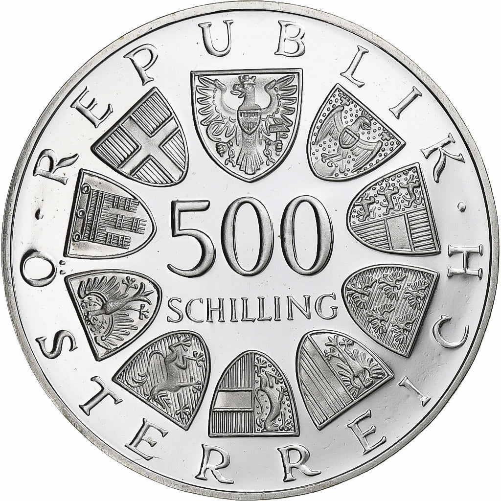 Austria, 500 Schilling, 1986, Vienna, Prueba, Plata, FDC, KM:2977
