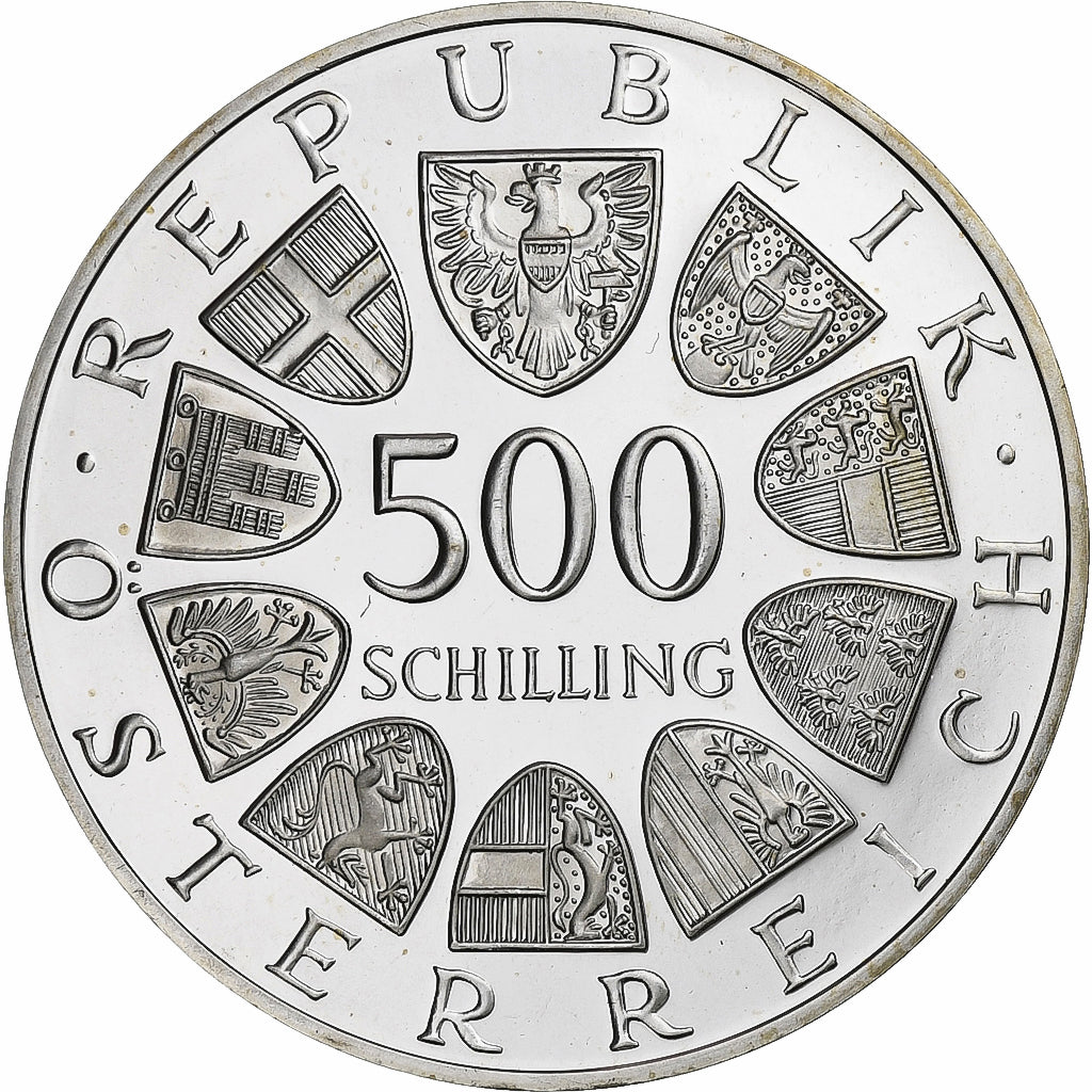 Austria, 500 Schilling, 1986, Vienna, Prueba, Plata, FDC, KM:2978
