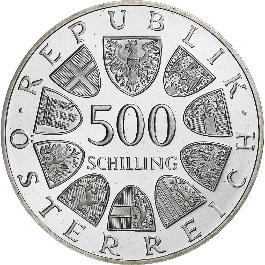 Autriche, 500 Schilling, 1986, Vienne, BE, Argent, FDC, KM:2979