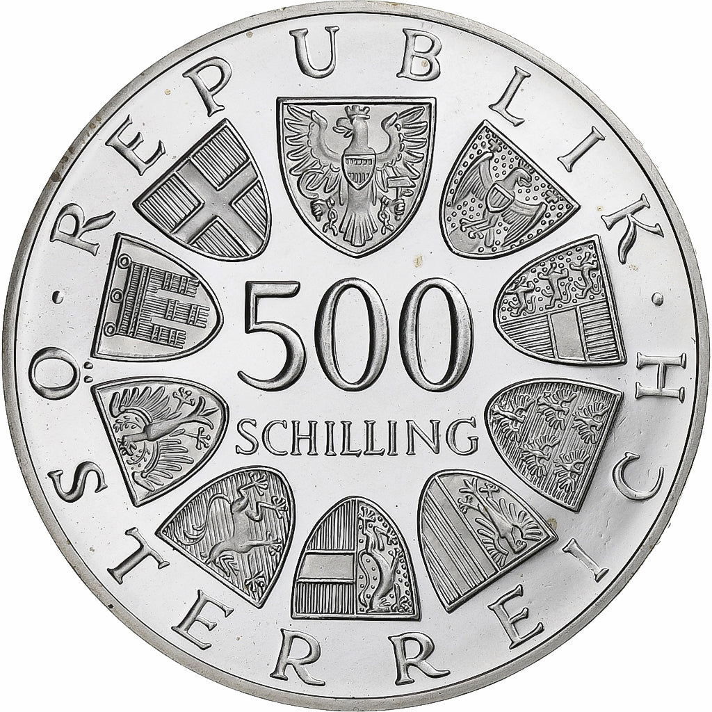Austria, 500 Schilling, 1987, Vienna, Prueba, Plata, FDC, KM:2981
