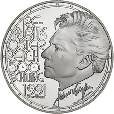 Oostenrijk, 500 Schilling, 1991, Vienna, Proof, Zilver, FDC, KM:3000