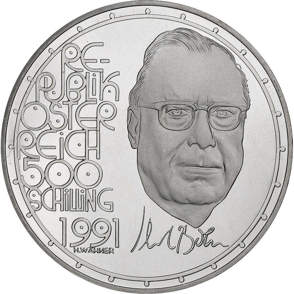 Austria, 500 Schilling, 1991, Vienna, Proof, Silver, MS(65-70), KM:3002