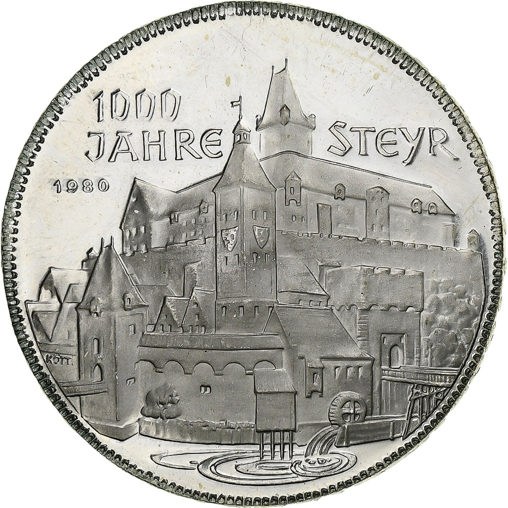 Austria, 500 Schilling, 1980, Vienna, Prueba, Plata, SC+, KM:2947