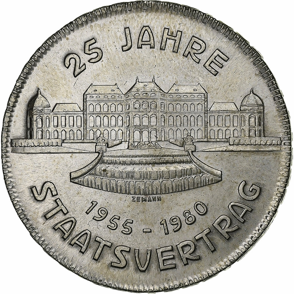 Áustria, 500 Schilling, 1980, Vienna, Prata, MS(65-70), KM:2948