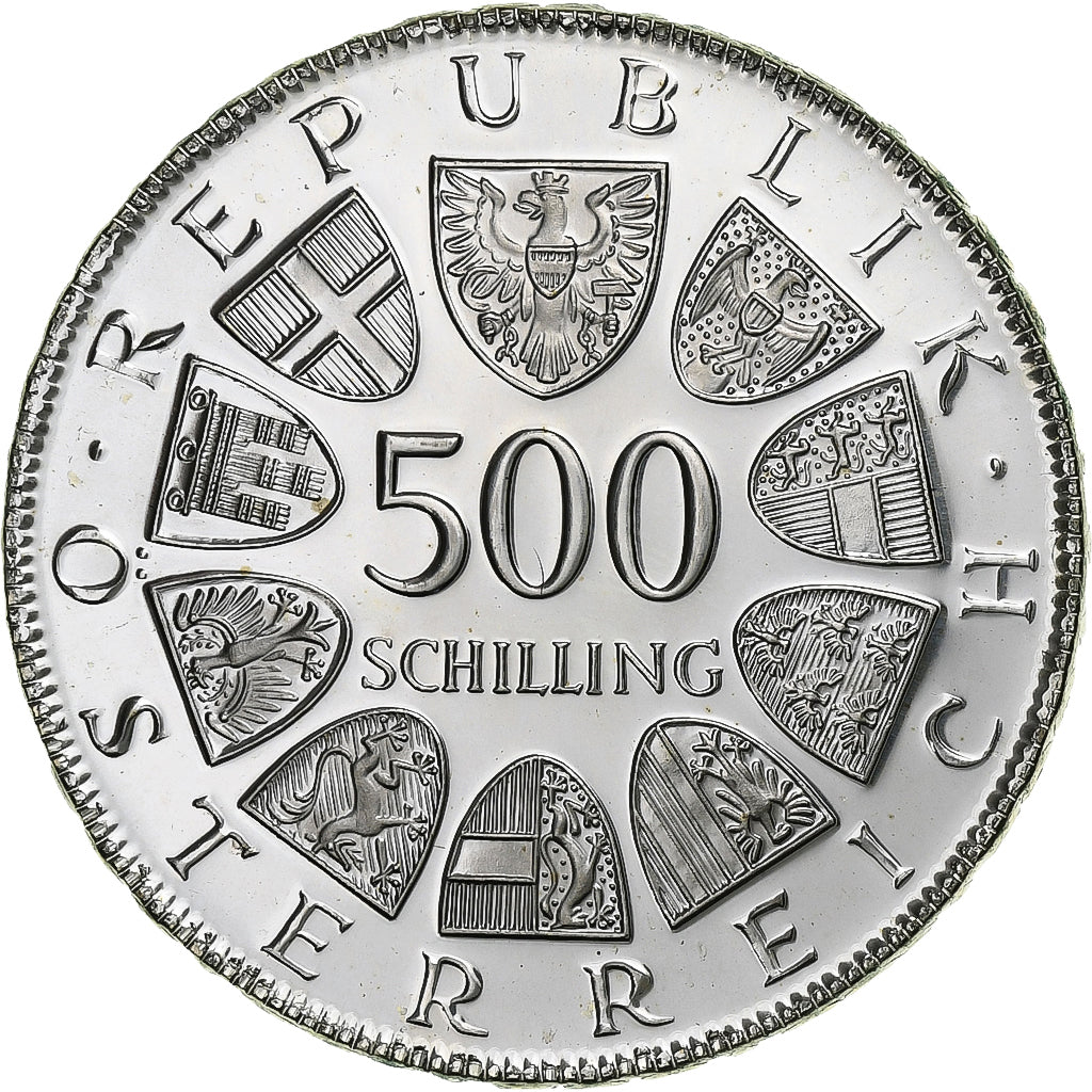 Österreich, 500 Schilling, 1980, Vienna, PP, Silber, STGL, KM:2950