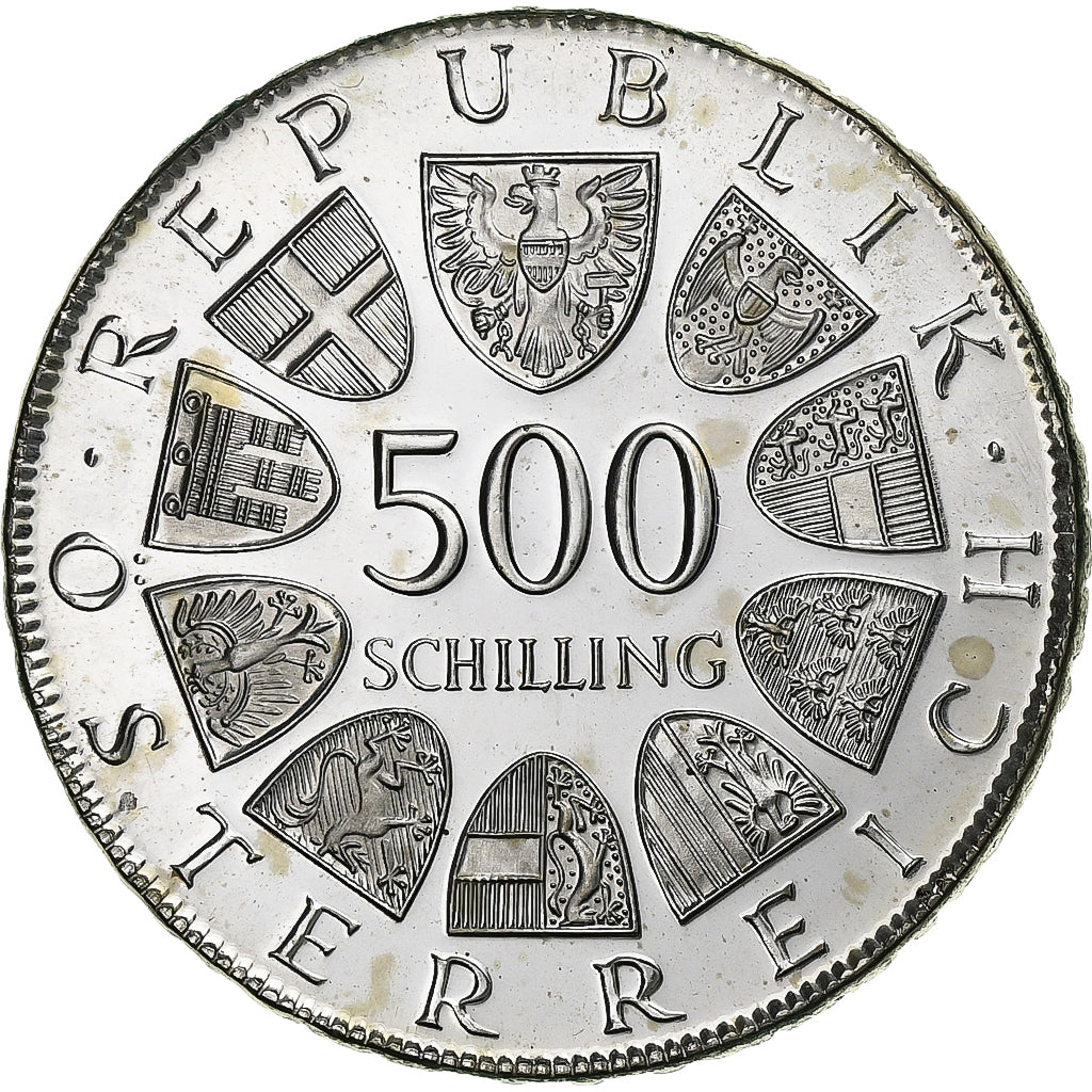 Austria, 500 Schilling, 1981, Vienna, Proof, Silver, MS(65-70), KM:2952