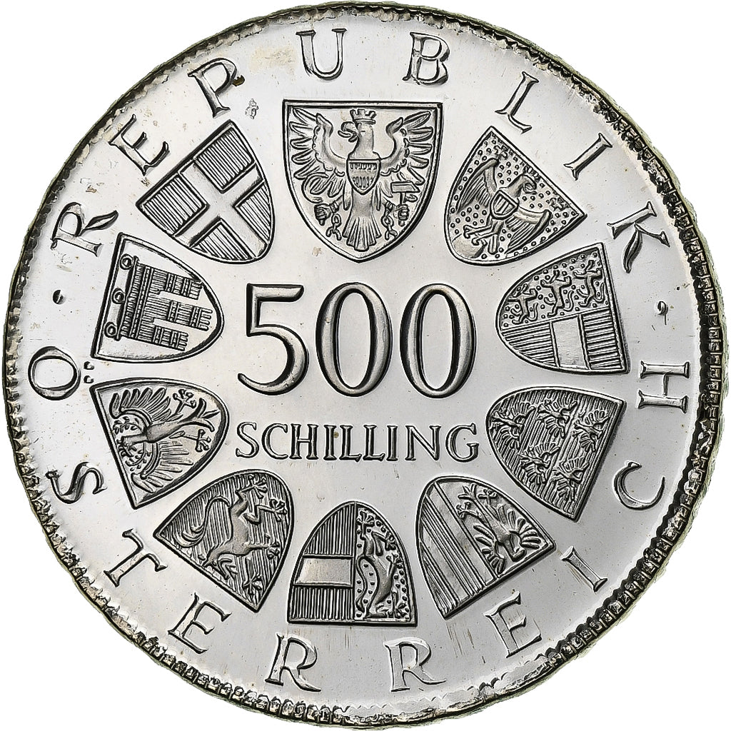 Oostenrijk, 500 Schilling, 1981, Vienna, Proof, Zilver, FDC, KM:2954