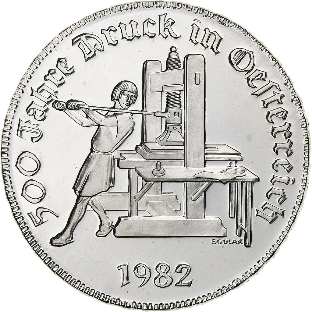 Oostenrijk, 500 Schilling, 1982, Vienna, Proof, Zilver, FDC, KM:2957