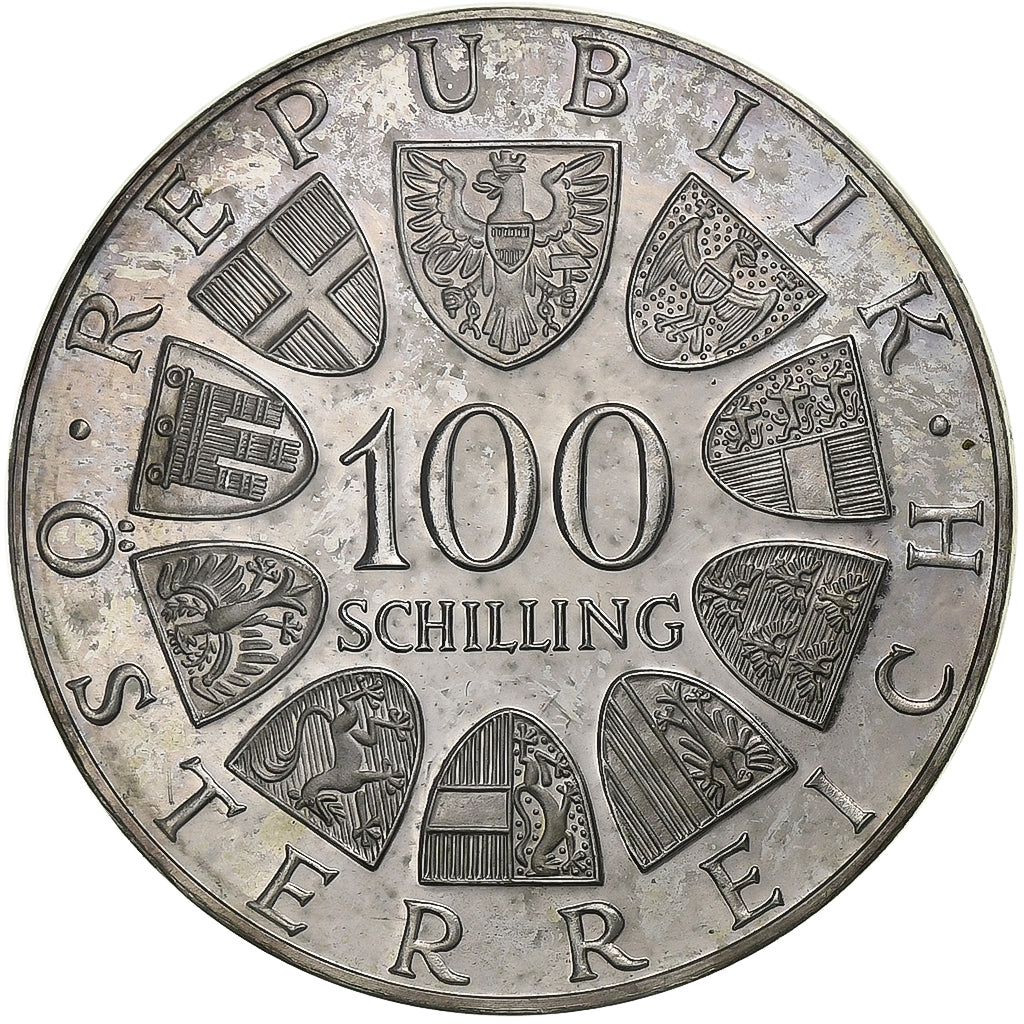Österreich, 100 Schilling, 1974, Vienna, PP, Silber, STGL, KM:2926