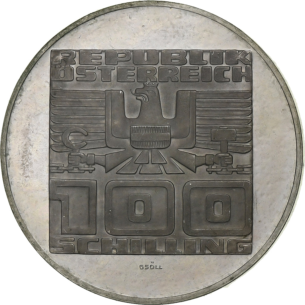 Austria, 100 Schilling, 1975, Vienna, Proof, Silver, MS(65-70), KM:2924
