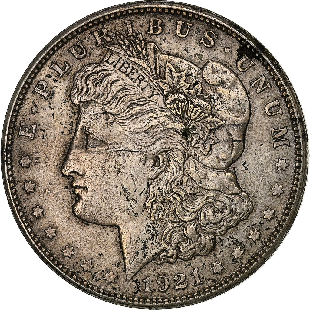 Verenigde Staten, Dollar, Morgan, 1921, San Francisco, Zilver, ZF, KM:110