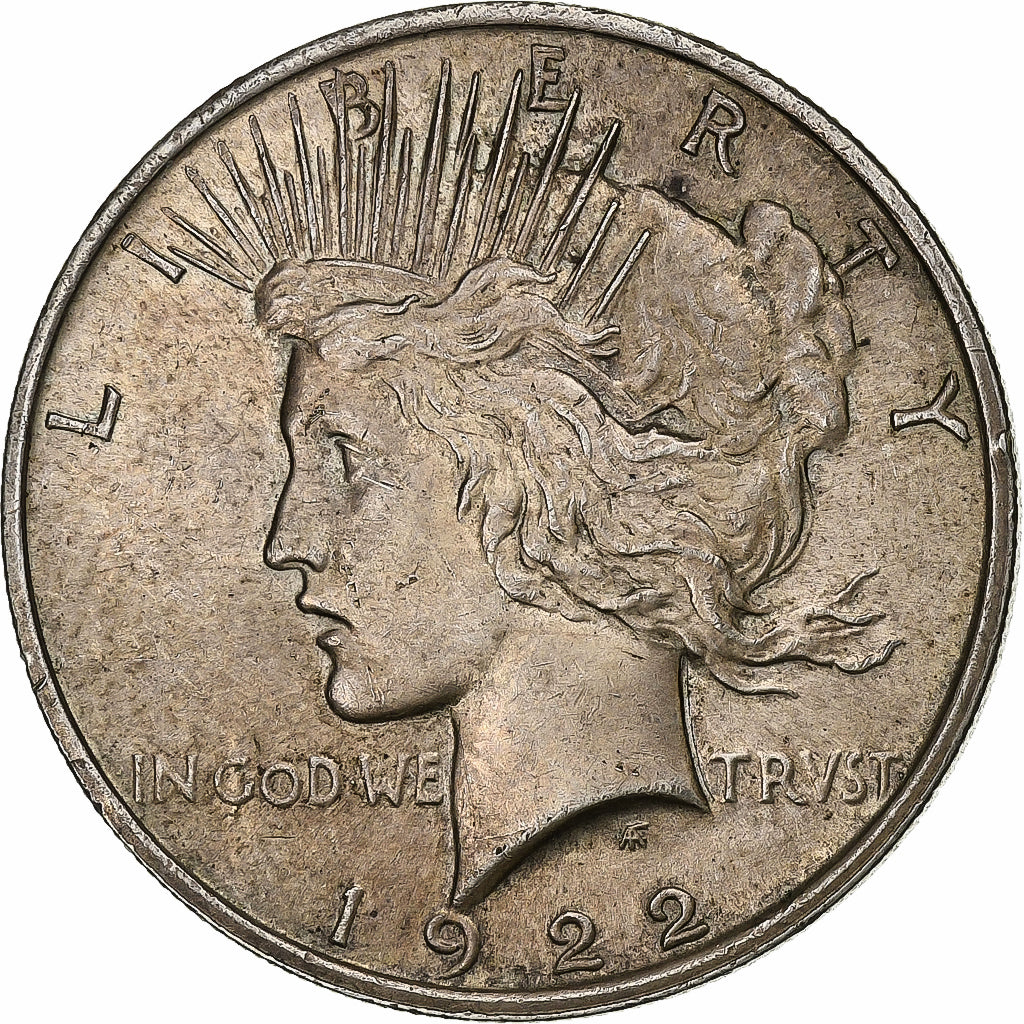 Verenigde Staten, Dollar, Peace, 1922, Philadelphia, Zilver, ZF+, KM:150