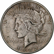 United States, Dollar, Peace, 1922, San Francisco, Silver, VF(20-25)