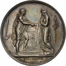 França, medalha, Médaille de mariage, 1910, Prata, Montagny, AU(55-58)