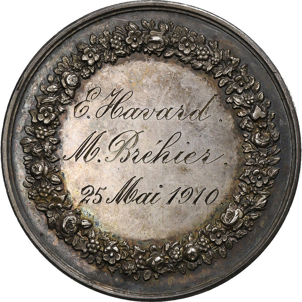 França, medalha, Médaille de mariage, 1910, Prata, Montagny, AU(55-58)