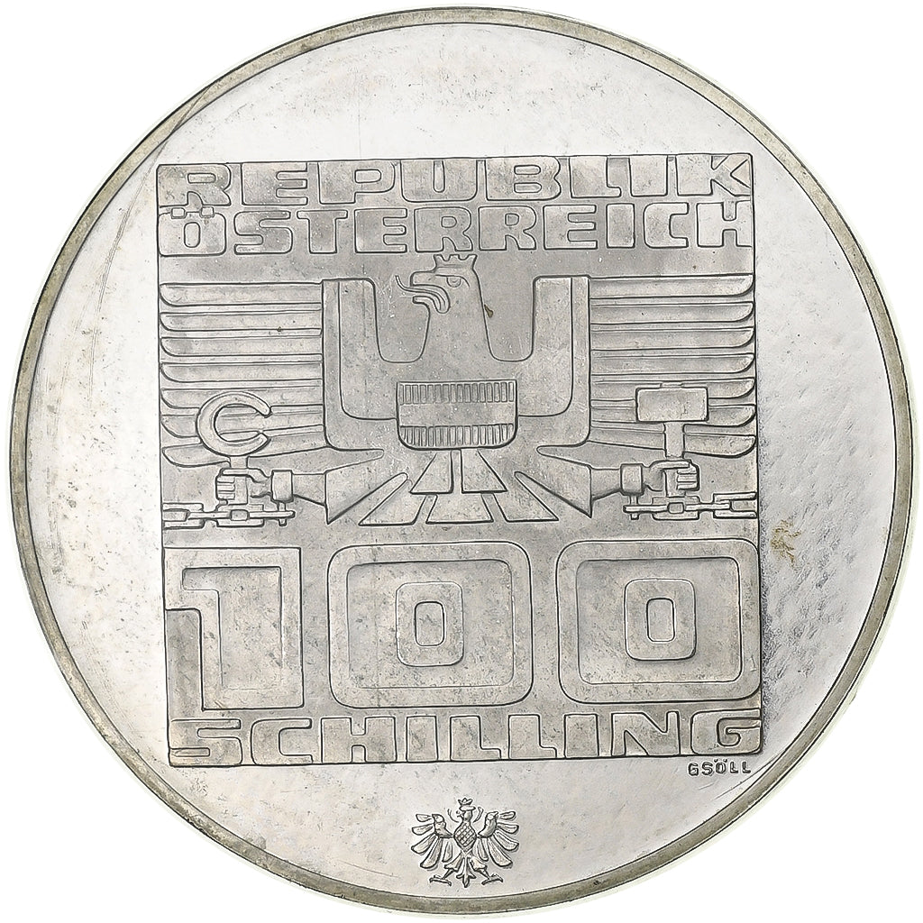 Austria, 100 Schilling, 1975, Hall, Proof, Silver, MS(65-70), KM:2927