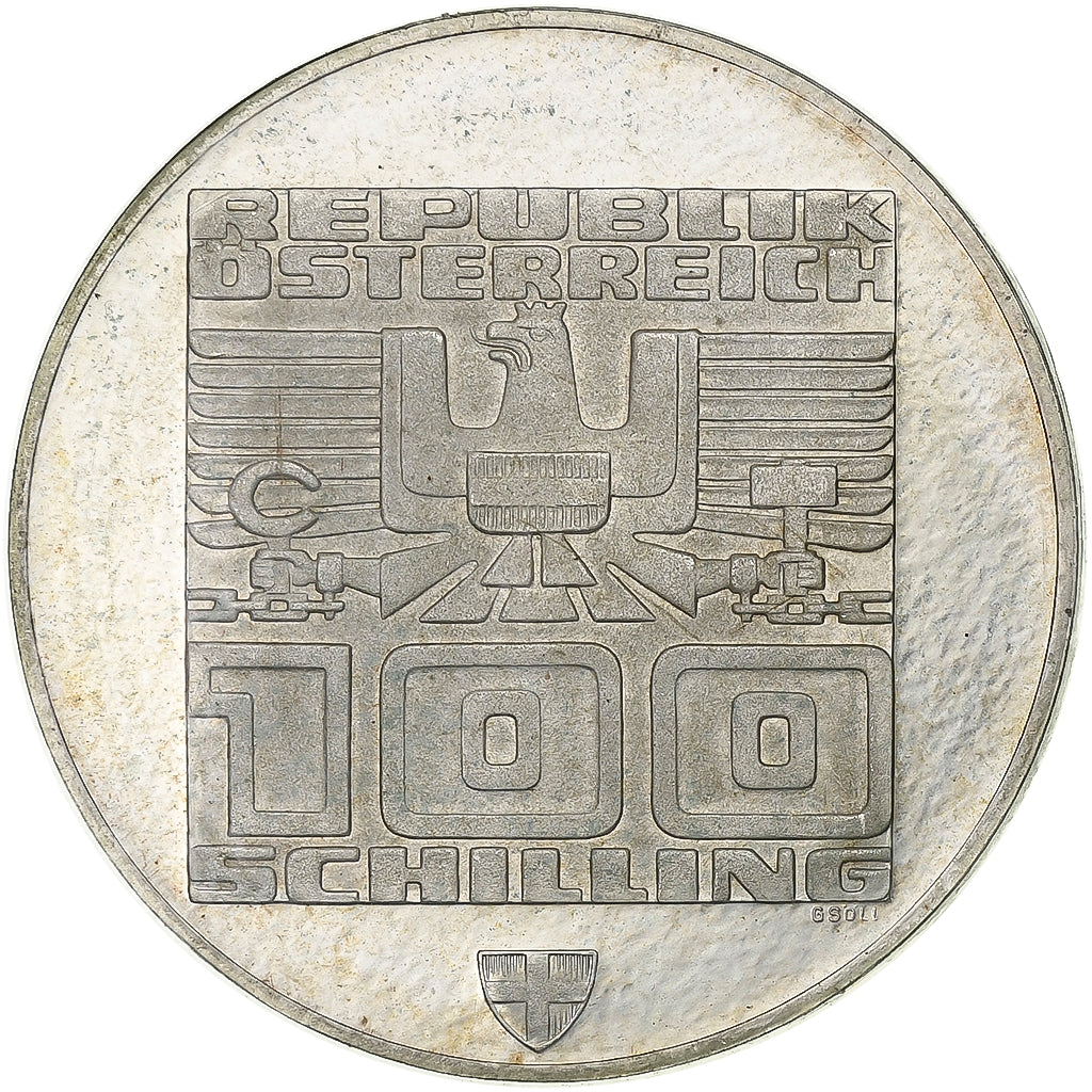 Austria, 100 Schilling, 1975, Vienna, Proof, Silver, MS(65-70), KM:2928