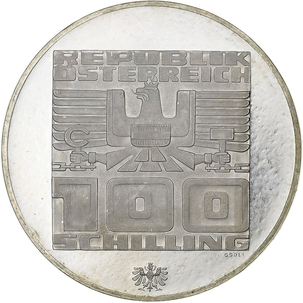 Austria, 100 Schilling, 1975, Hall, Proof, Silver, MS(65-70), KM:2928