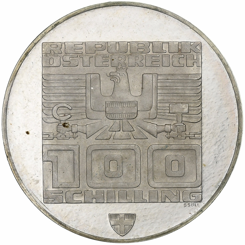 Austria, 100 Schilling, 1976, Vienna, FS, Argento, FDC, KM:2929