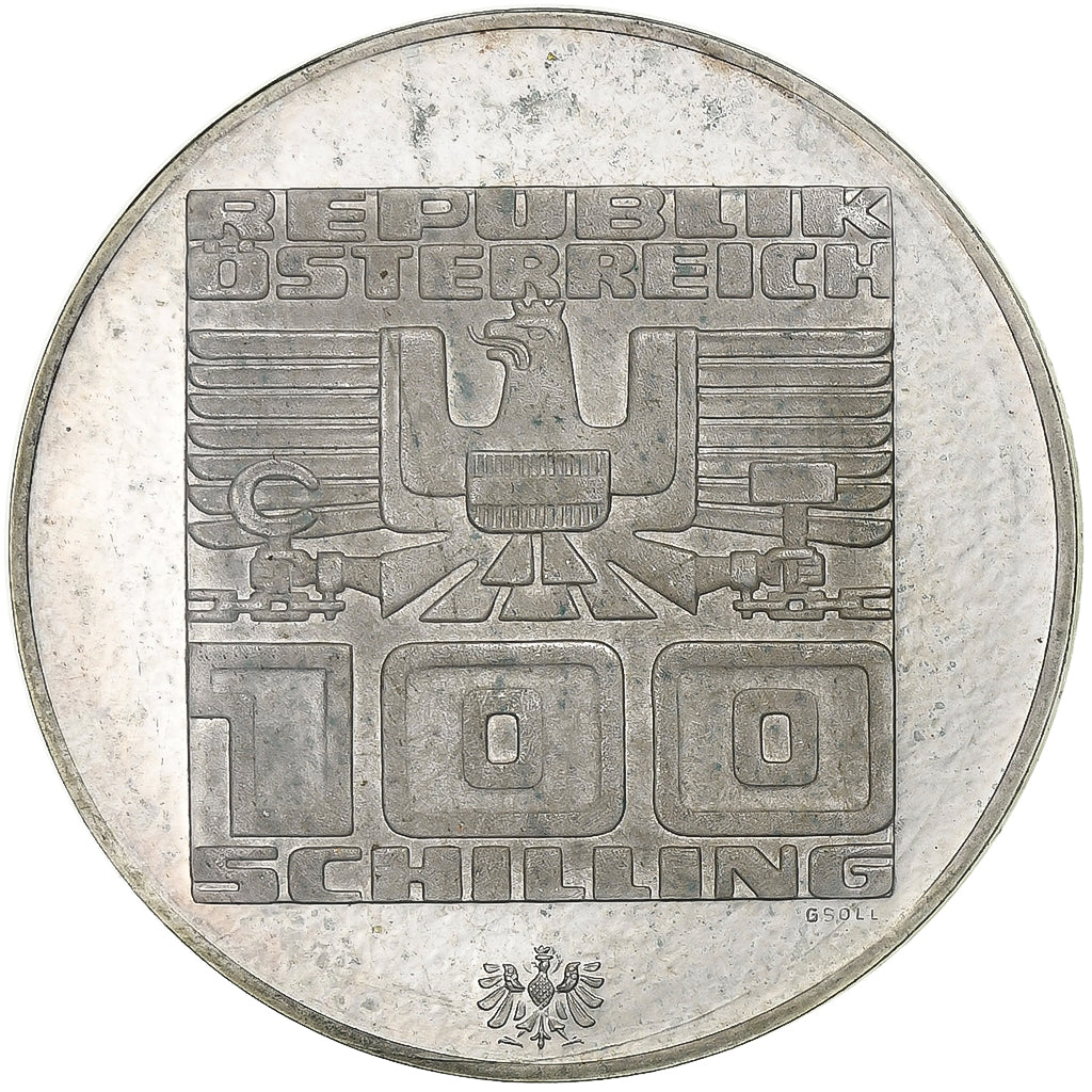 Austria, 100 Schilling, 1976, Hall, FS, Argento, FDC, KM:2929
