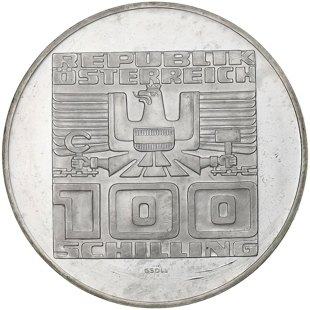 Austria, 100 Schilling, 1976, Vienna, FS, Argento, FDC, KM:2931