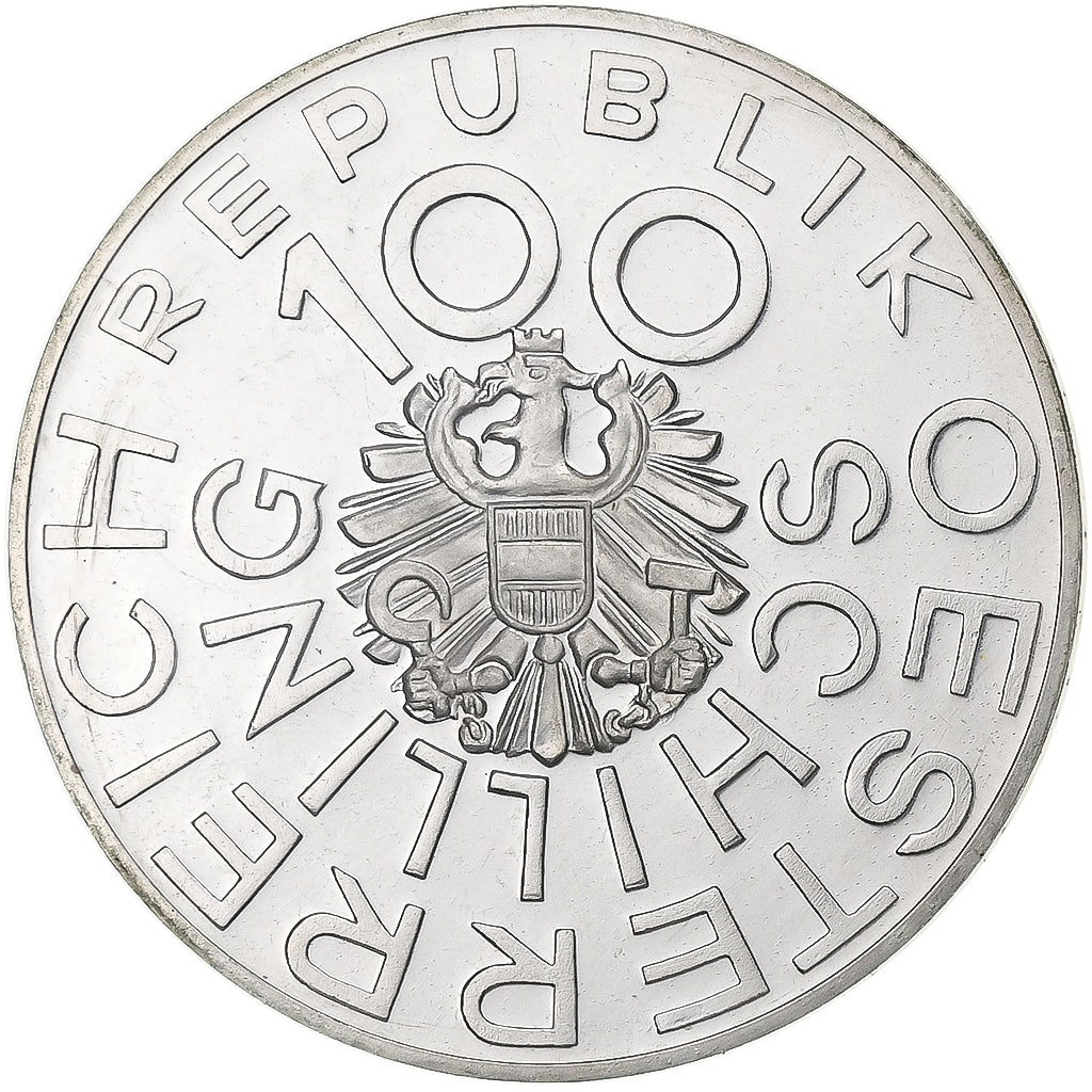 Autriche, 100 Schilling, 1976, Vienne, BE, Argent, FDC, KM:2932