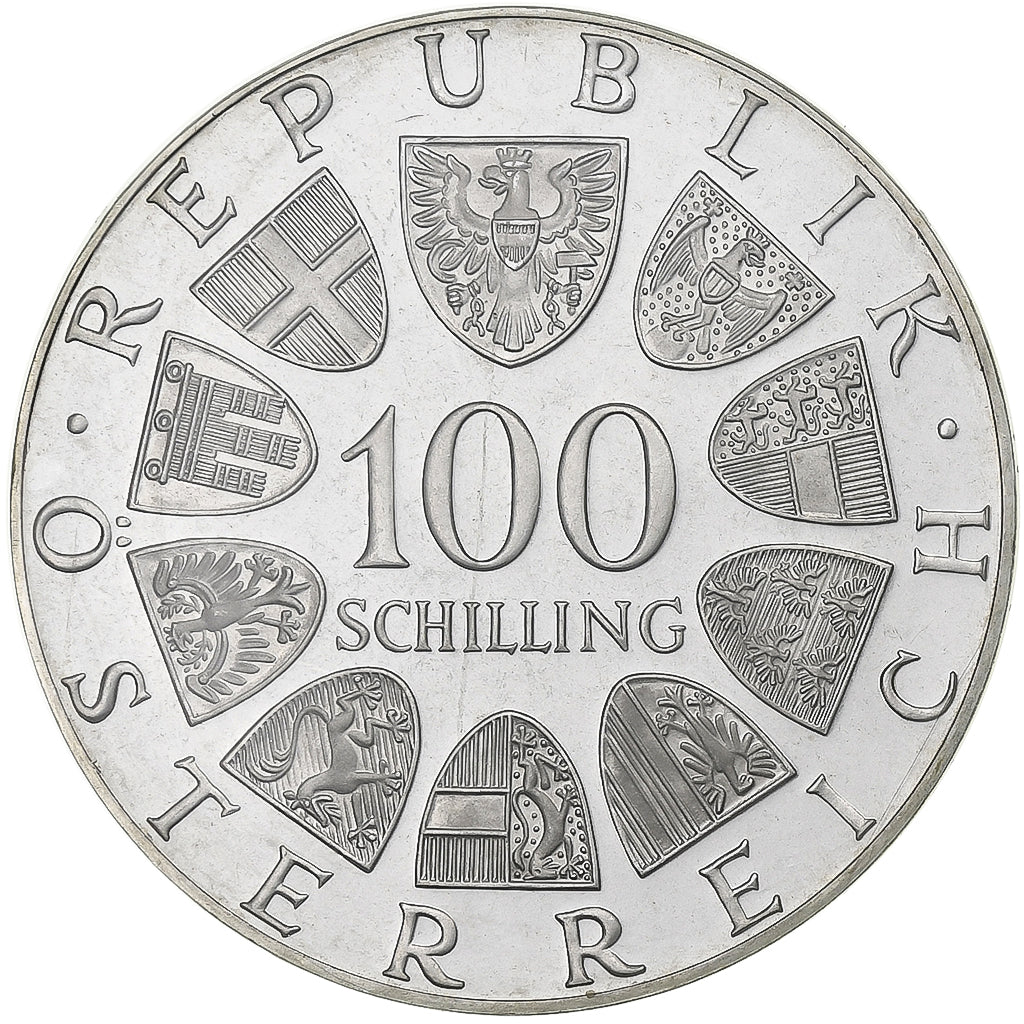 Autriche, 100 Schilling, 1977, Vienne, BE, Argent, FDC, KM:2934