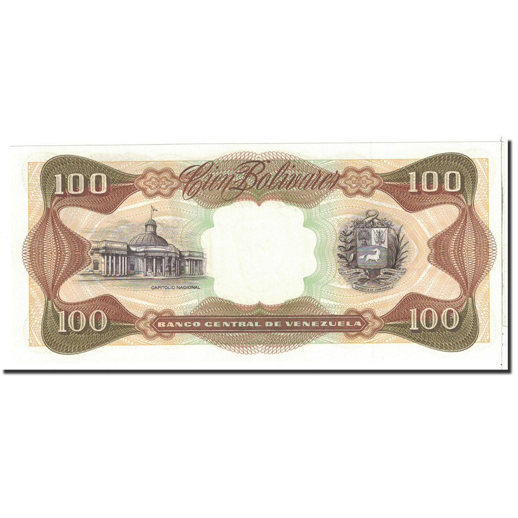 Banknote, Venezuela, 100 Bolivares, 1992, 1992-12-08, KM:66e, UNC(65-70)