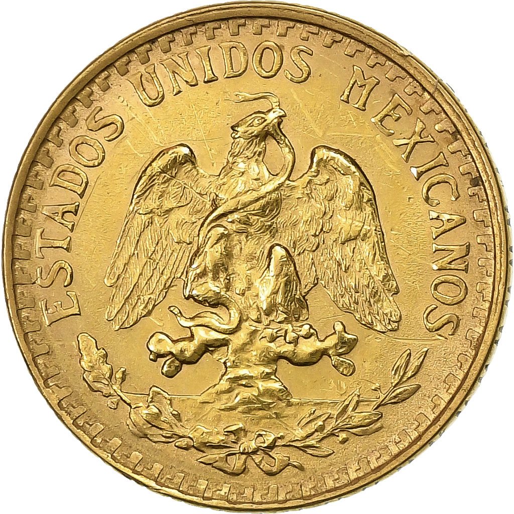Mexique, 2 Pesos, 1945, Mexico City, Or, TTB+