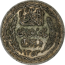 Tunesien, Ahmad Pasha Bey, 20 Francs, 1935/AH1353, Paris, Silber, S+, KM:263