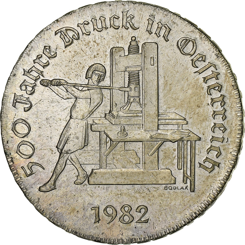 Austria, 500 Schilling, 1982, Vienna, Srebro, MS(63), KM:2957