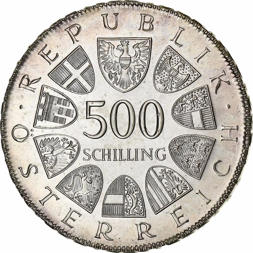 Austria, 500 Schilling, 1982, Vienna, Silver, MS(64), KM:2958
