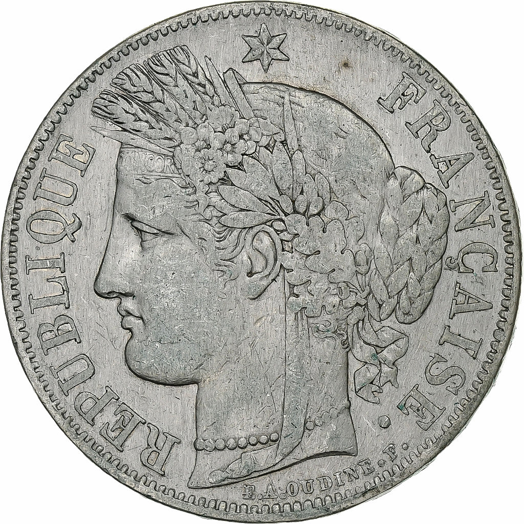 France, 5 Francs, Cérès, 1850, Paris, Silver, VF(30-35), Gadoury:719, Le